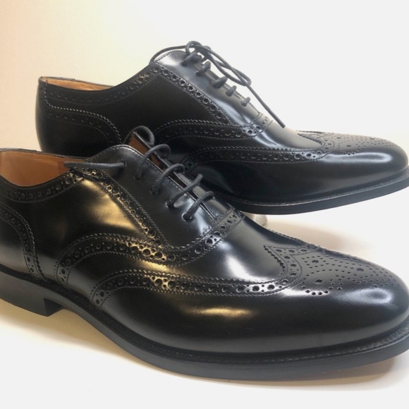 Style 202 B, Blk Polished Leather Brogue Shoes | UK 9 | US 10 | - Picture 15 of 15